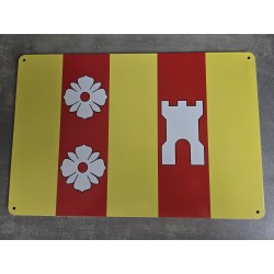 Metalen Bord – Vlag van Rozenburg (30 x 20 cm)
